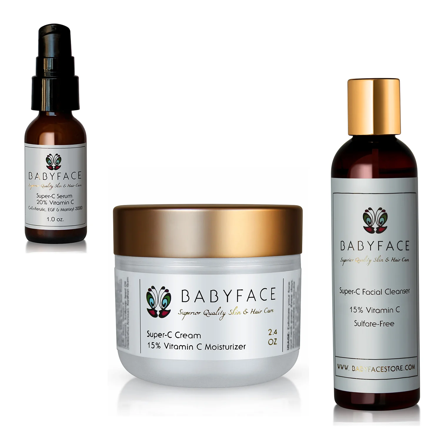 The Super-C Kit: Deluxe Vitamin C Skincare, Complete Anti-Aging 3-Pc Set - Image 2